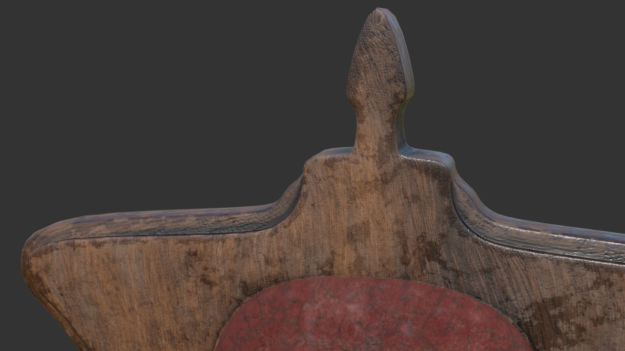 Media 1 for listing Throne Chair - Game Asset | PBR | Low-poly |