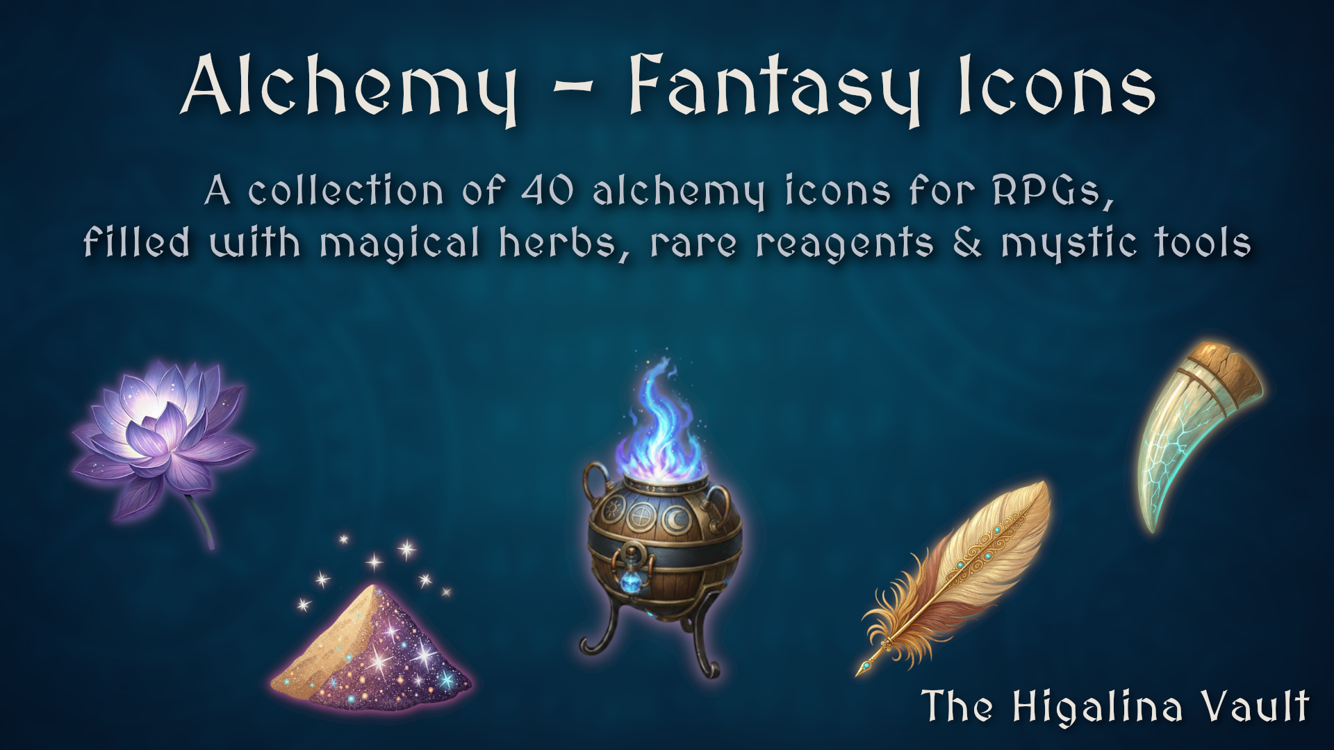 Alchemy Supplies - 40 Fantasy Icons [512x512 HD] | Fab