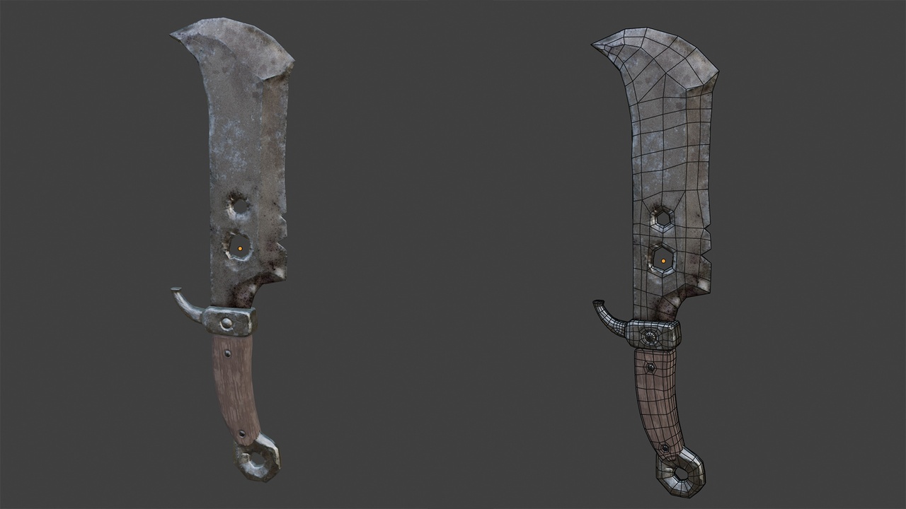 Media 1 for listing Stylish dagger weapon 风格化匕首武器