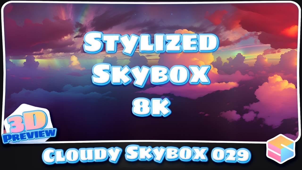 Media 1 for listing 8k Stylized Cloudy Skybox 029