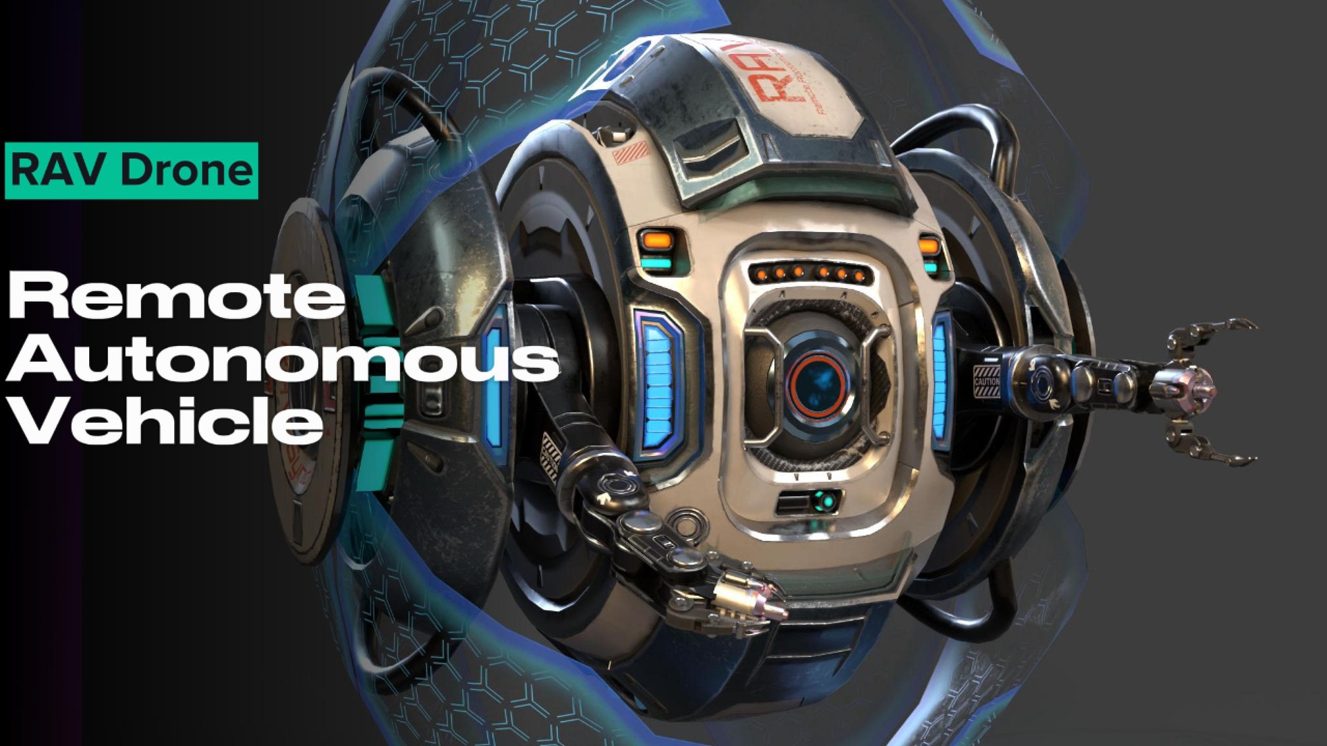 Media 1 for listing RAV Drone – Sci-Fi Modular Drone with Combat & Scanning Systems
