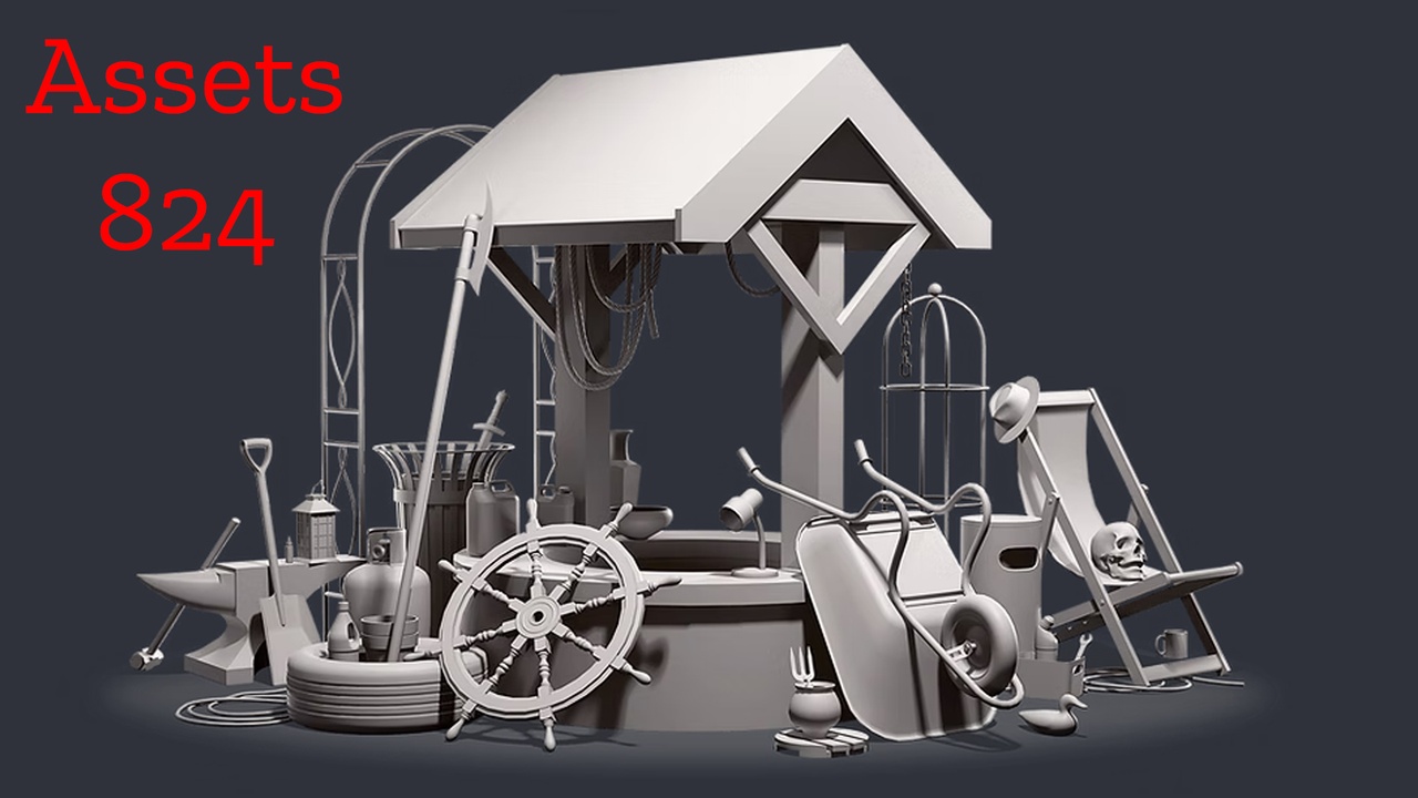 Media 1 for listing [Assets: 824 - Model Formats: .fbx   .obj   .glb [Group 2