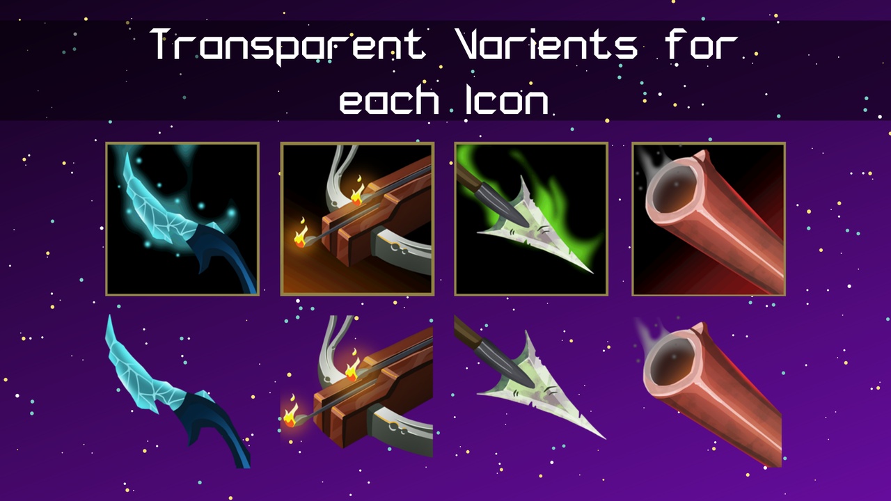 Media 1 for listing Hand Painted Weapon & Equipment Icons (Weapon Icons, Equipment Icons, RPG Icons)