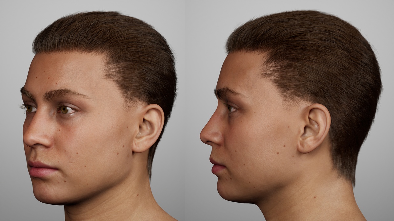 Media 1 for listing Realistic Slicked Back Taper Hair - MetaHuman Groom