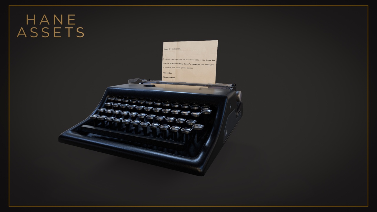 الوسائط 1 للقائمة Vintage Typewriter with Letter