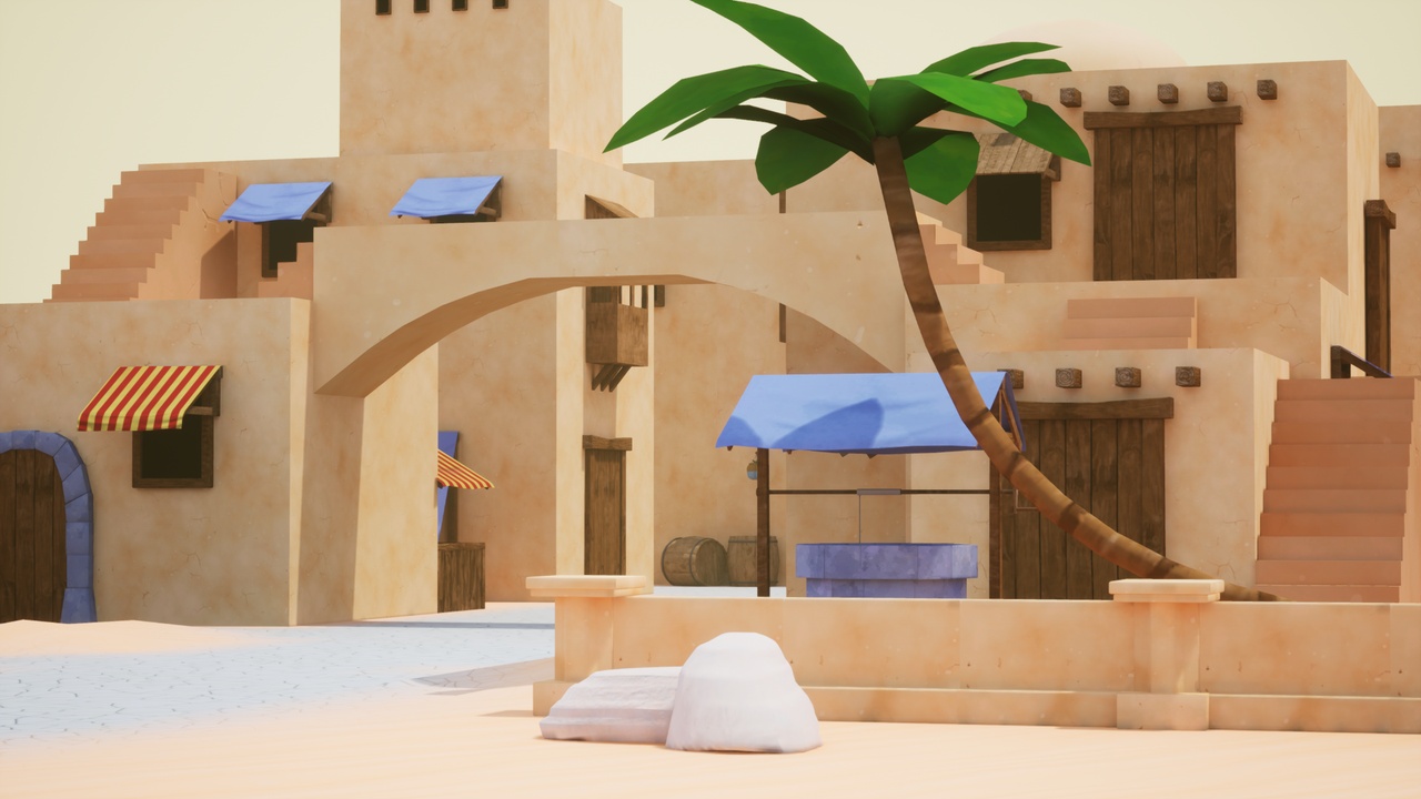 Media 1 for listing Stylized 3D Desert Landscape Assets Pack