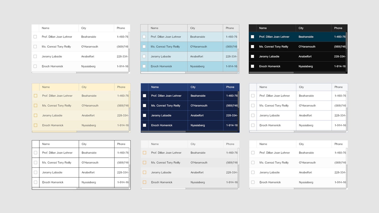 Modern Datagrid Ui Data Grid UI | Fab
