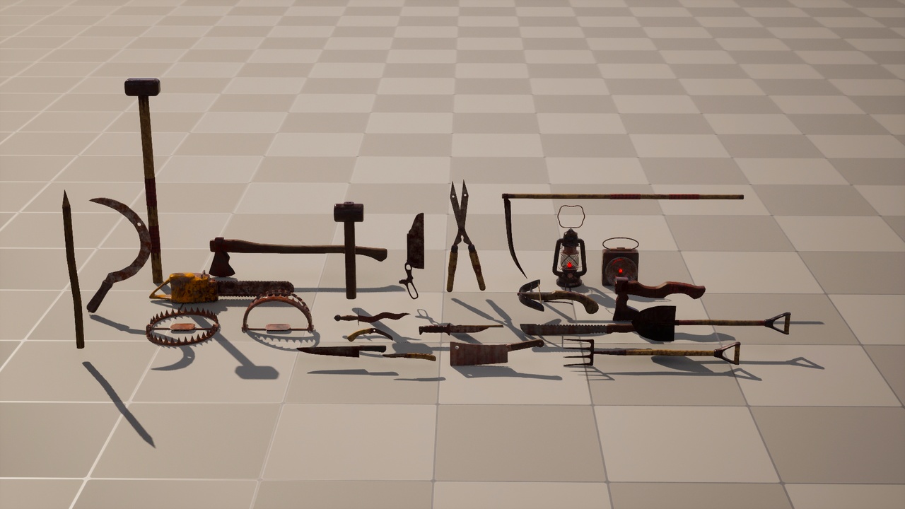 Media 1 for listing Killer Weapon Pack | Bloody Melee Weapon Kit