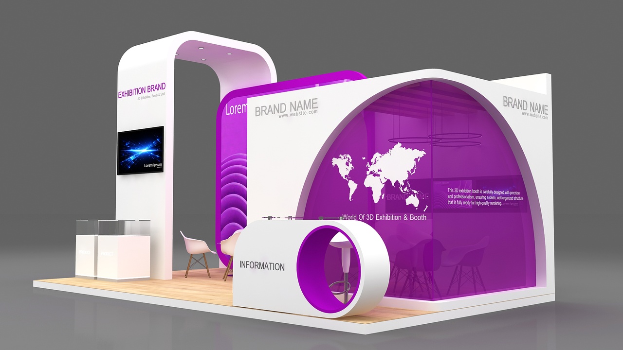 Media 1 for listing 3d exhibition booth stall stand
