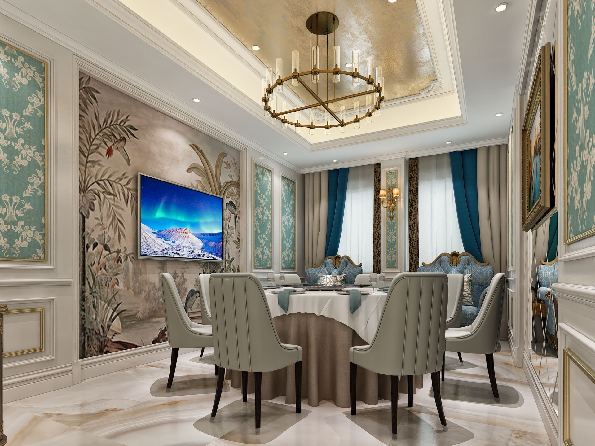 Media 1 for listing Luxury French Dining Room | 8-Seater Hotel Banquet Hall