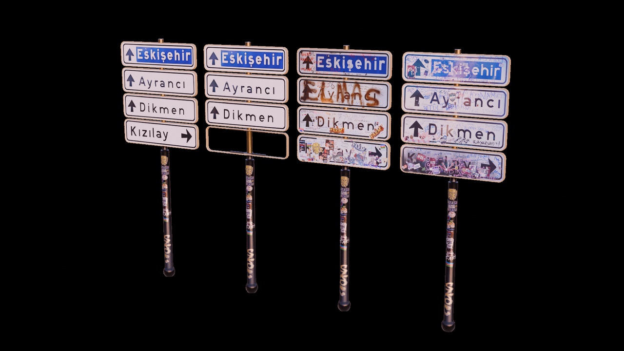 Media 1 for listing Viral Kızılay Tabelası Paketi / Viral Kızılay Sign Pack