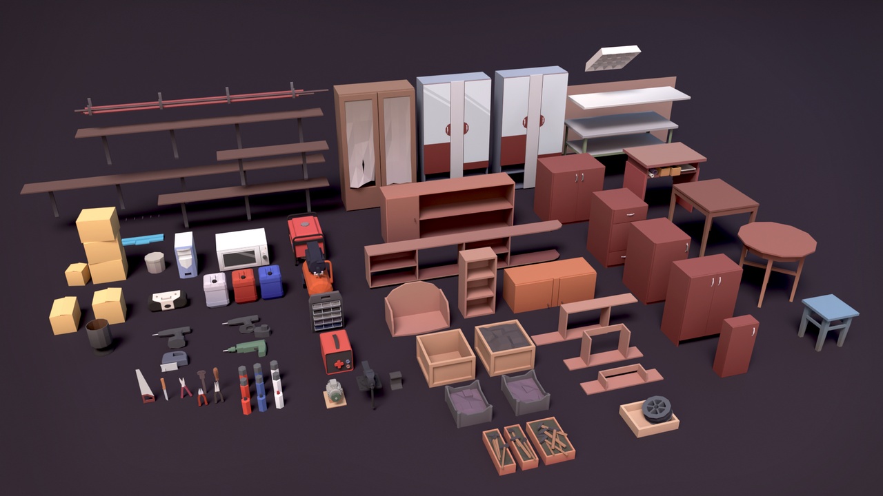 Media 1 for listing Garage Props Pack – BoznaWhat