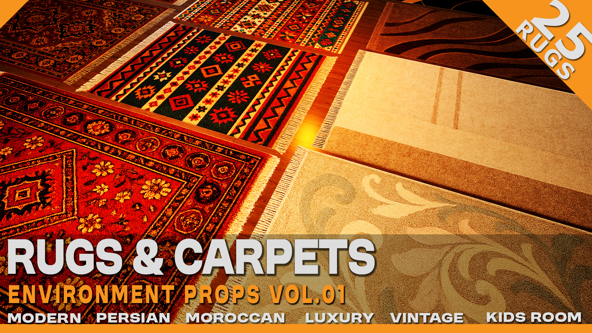 Large Rug Prop Rugs & Carpets Environment Props VOL.01 | Fab