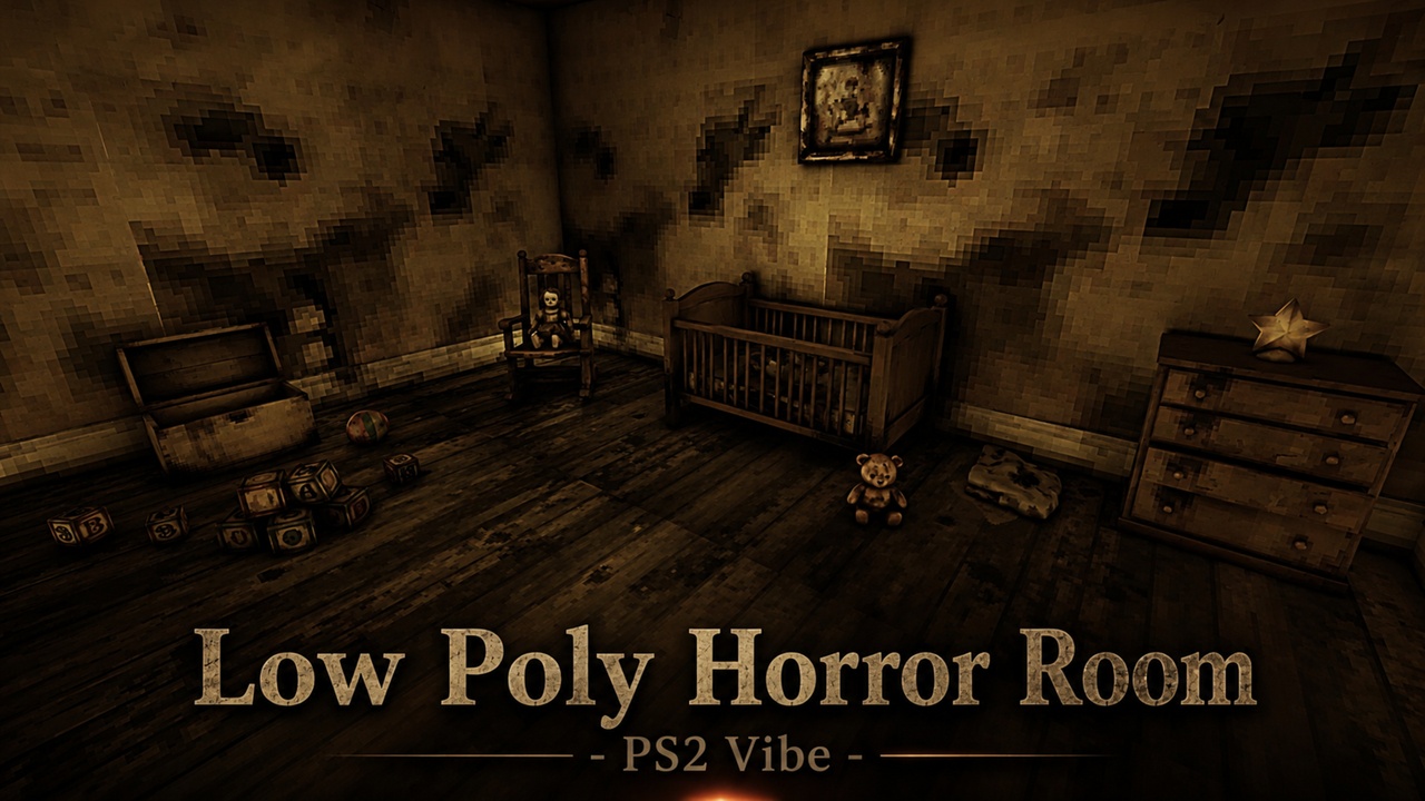 Media 1 for listing Low Poly Horror Room - PS2 Vibe