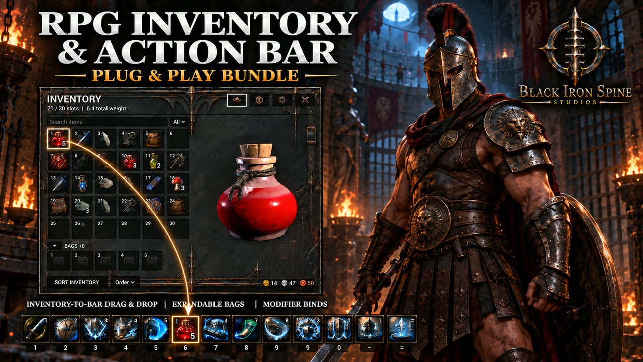 Media 1 for listing RPG Action Bar & Inventory System: Plug & Play