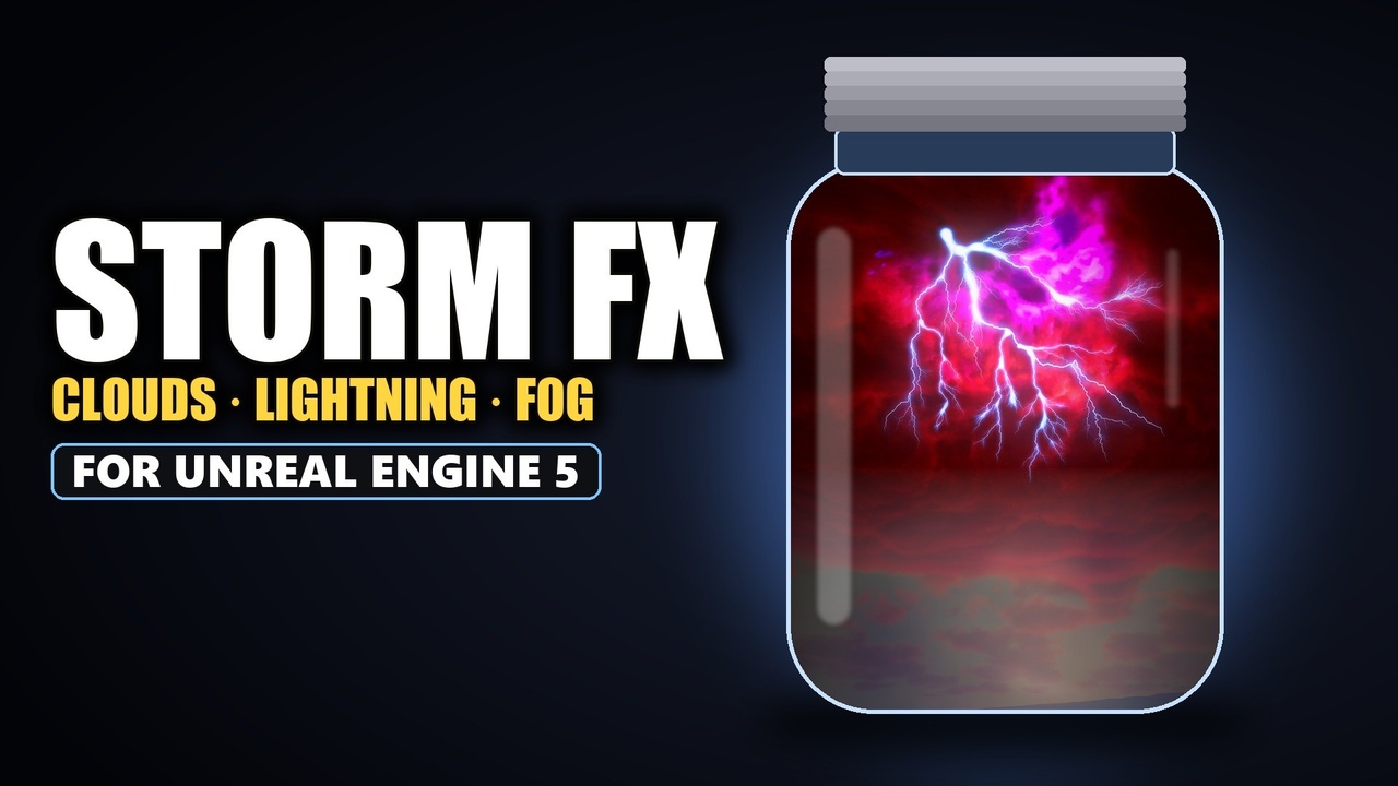 Media 1 for listing Storm FX Bundle - Volumetric Storm Clouds, Lightning & Volumetric Fog for UE5