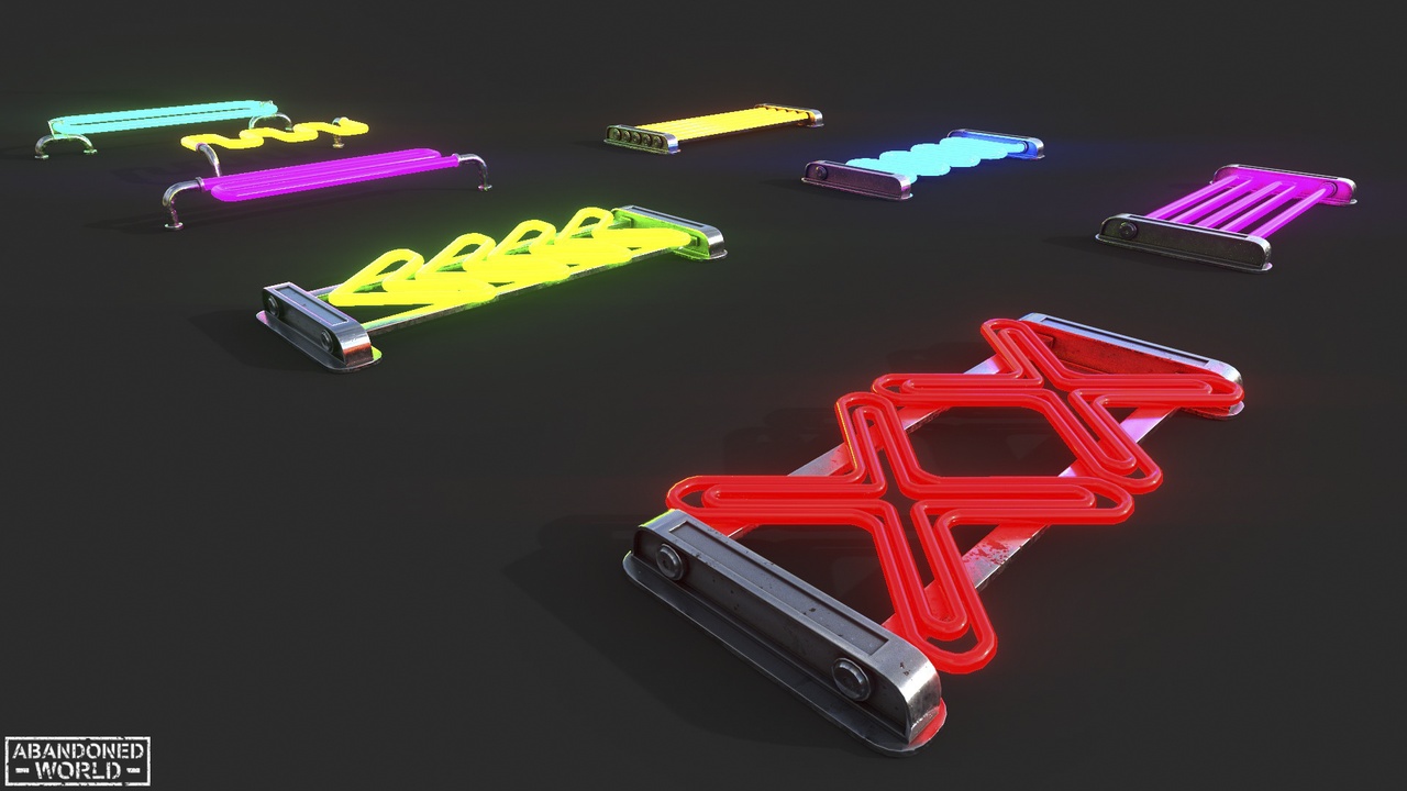 Media 1 for listing Cyberpunk Neon Lamps Set