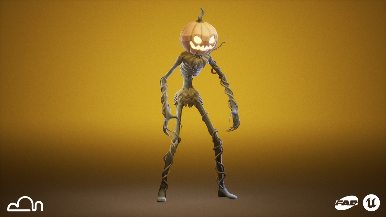 Media 1 for listing Stylized Pumpkin Head