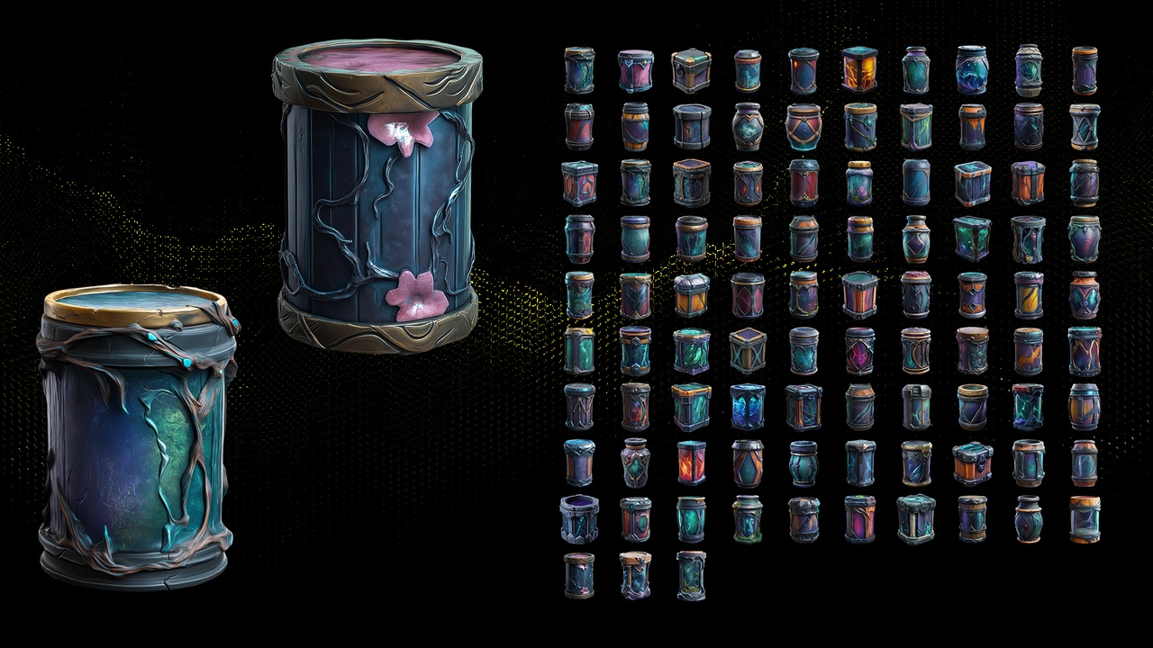 90+ Stylized RPG Containers - by KDRN 제품 등록을 위한 미디어 1개