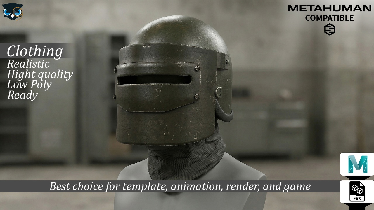 Media 1 for listing Tactical  Heavy Combat Helmet  Metahuman Compatible