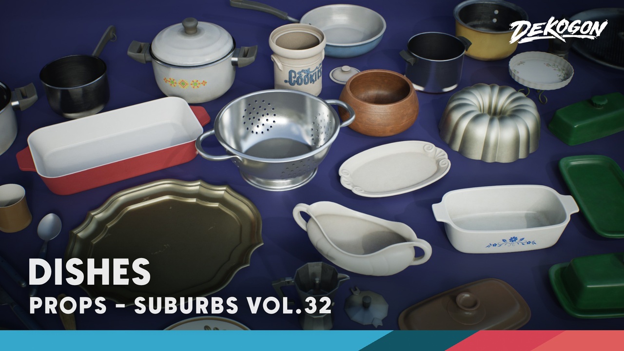 Media 1 for listing Suburbs VOL.32 - Dishes (Nanite and Low Poly)