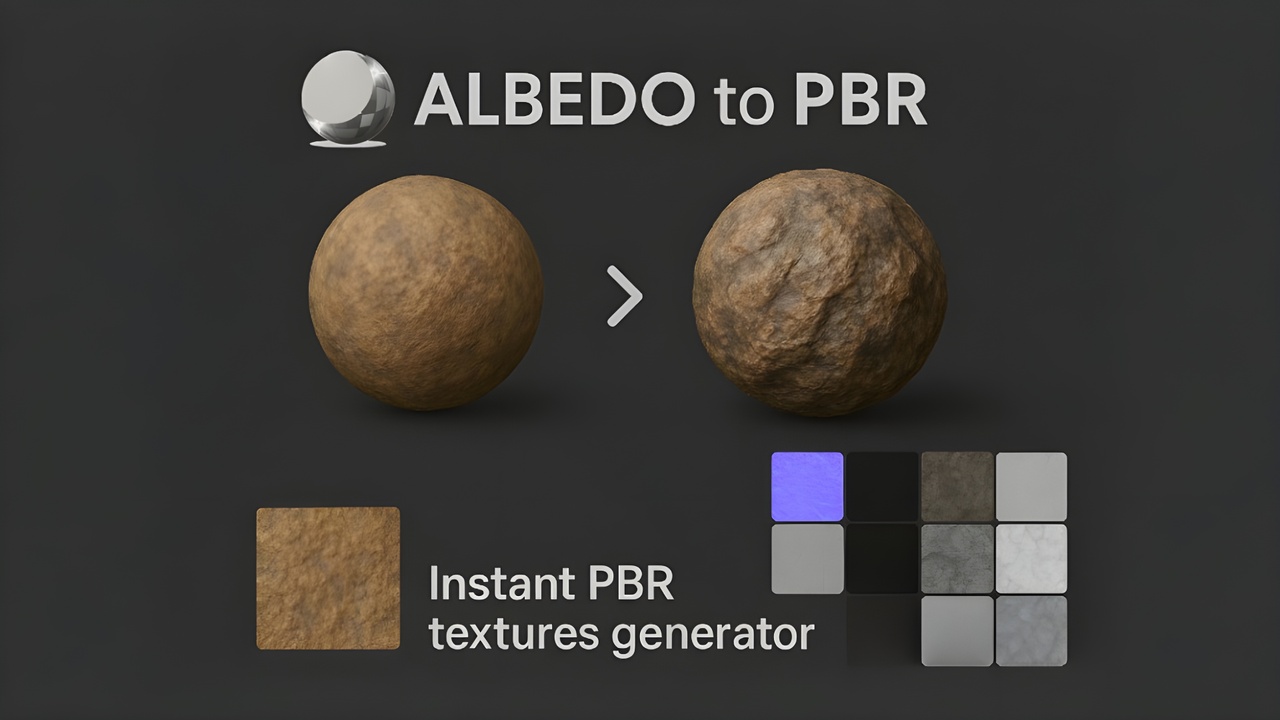 Media 1 for listing Albedo to PBR – Texture Generator