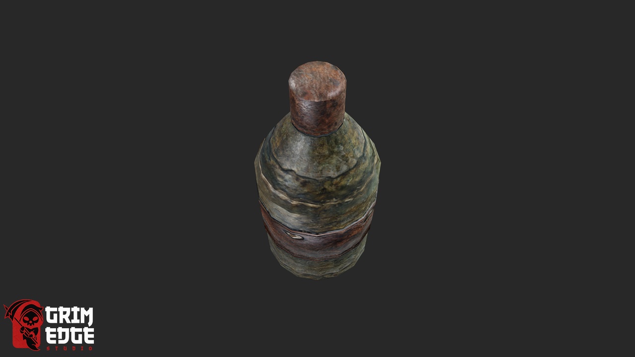 Media 1 for listing Aged Leather Wrapped Glass Bottle