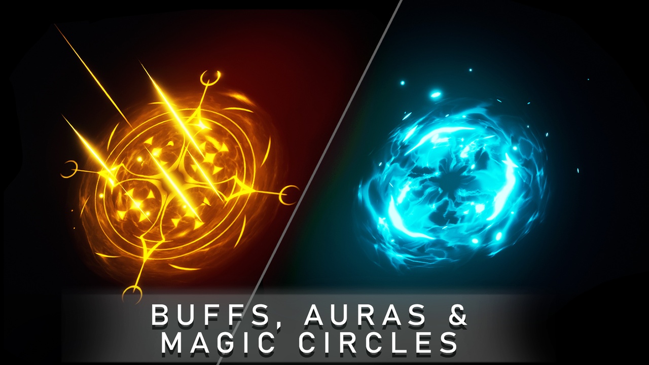 出品100 Buffs, Auras and Magic Circles VFX Packのメディア1