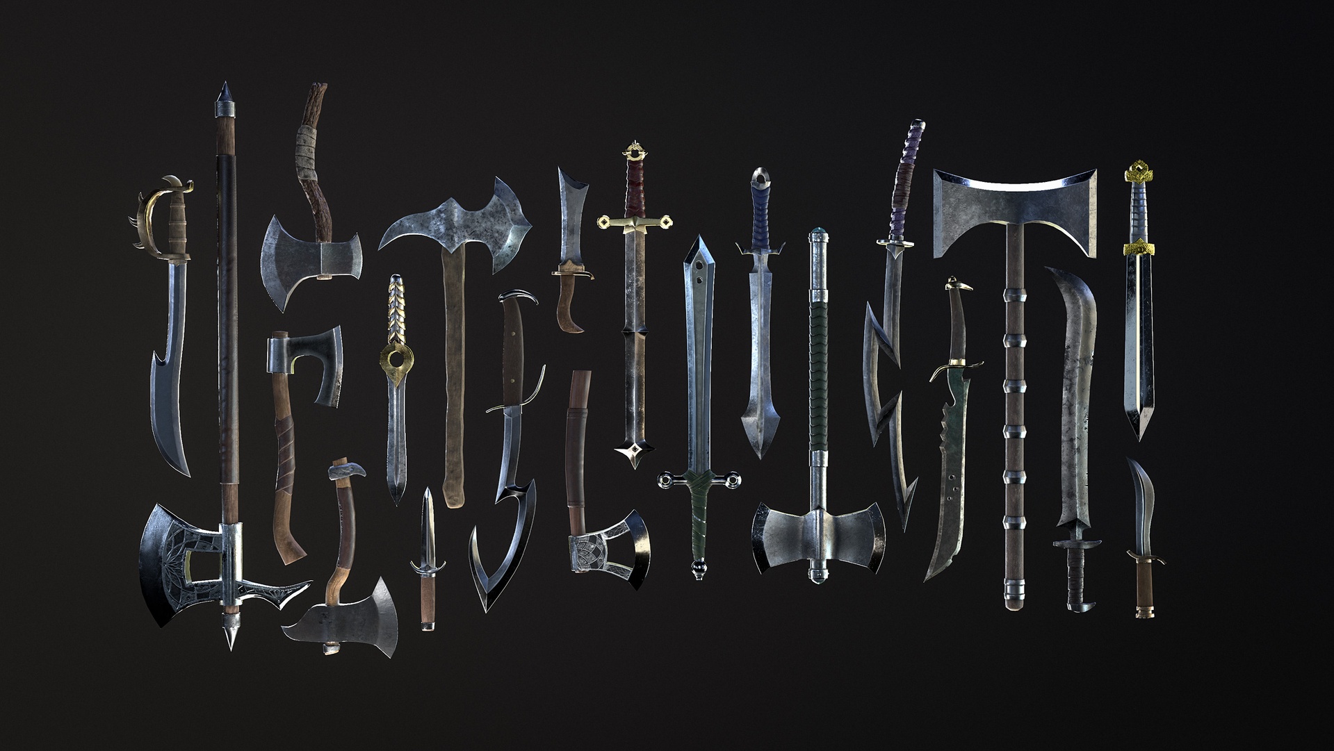 Media 1 for listing Weapons Pack - Swords, Axes, Daggers