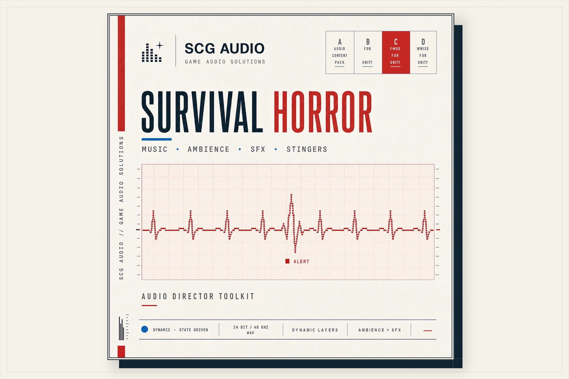 Media 1 for listing SCG Audio Survival Horror Audio Director Toolkit (FMOD for Unity) v1.0