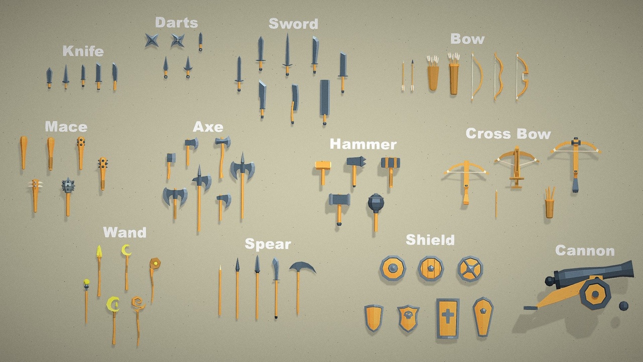 Media 1 for listing Weapons Pack - Medieval Weapons