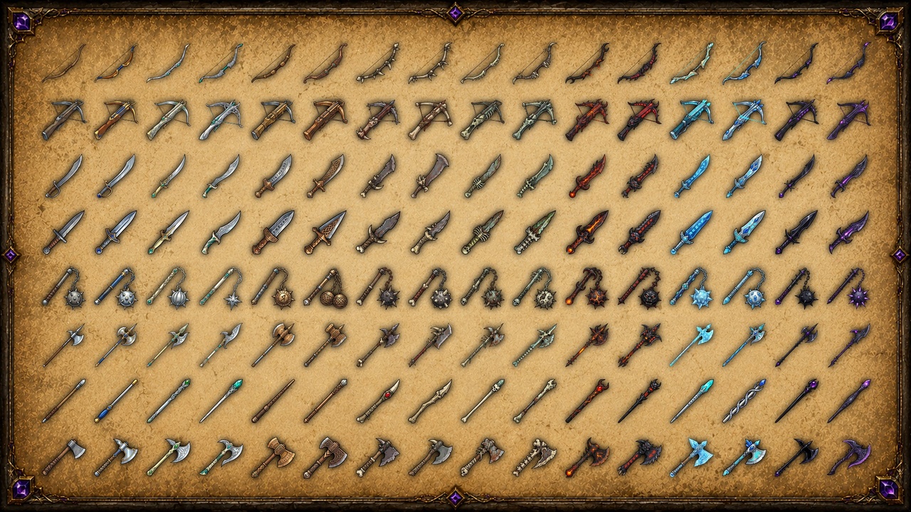 Media 1 for listing 600+ Fantasy Weapons & Armor Icons - RPG Item Pack