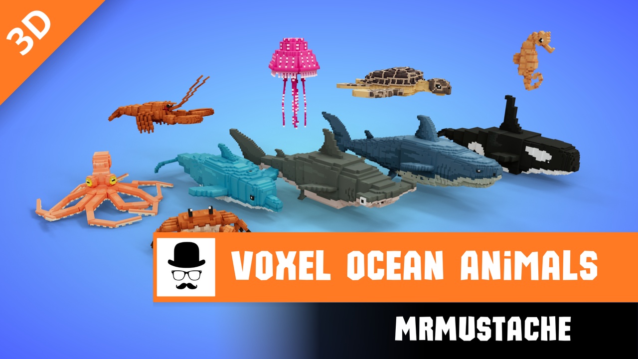 Media 1 for listing Voxel Ocean Animals Pack
