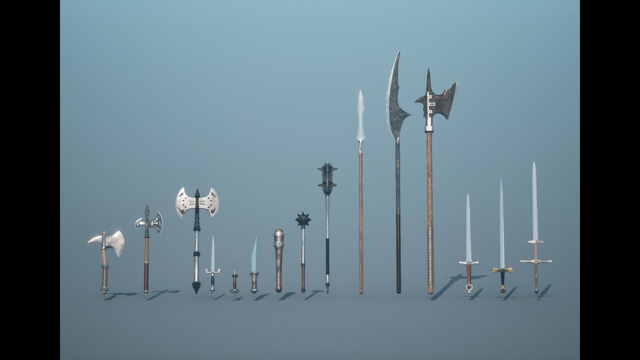 Media 1 for listing Medieval & fantasy Meele Weapons Pack