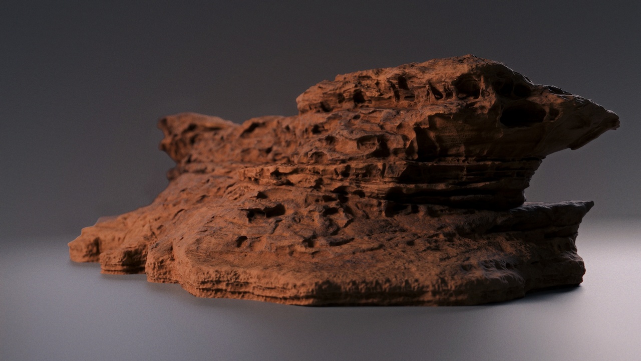 Media 1 for listing Wadi Rum Sandstone Rock 02 - Long Eroded Cliff