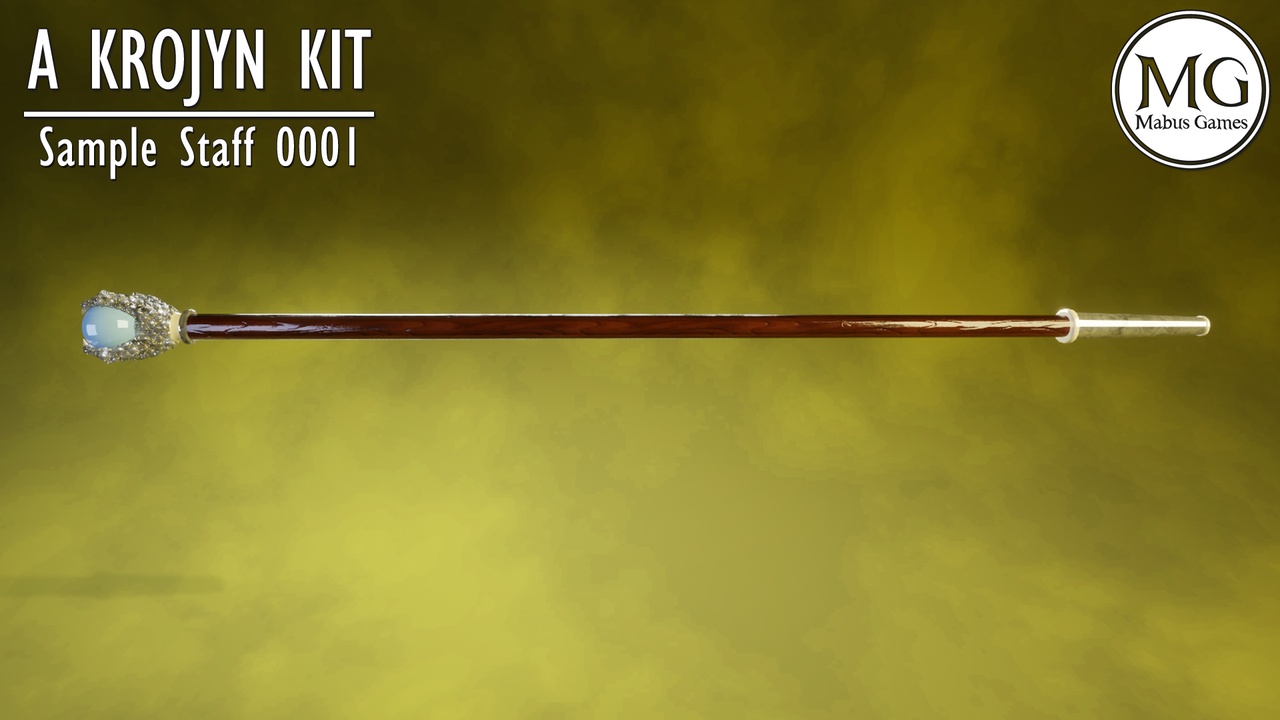 Media 1 for listing Mage Staff 0001 - A Krojyn Kit Modular Mage Staff Sample