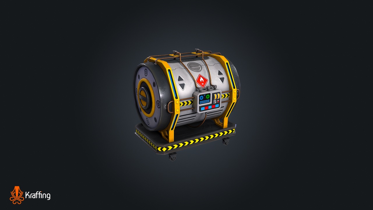 Media 1 for listing SCI-FI Fuel Tank V1 – Futuristic Storage – Game Ready PBR