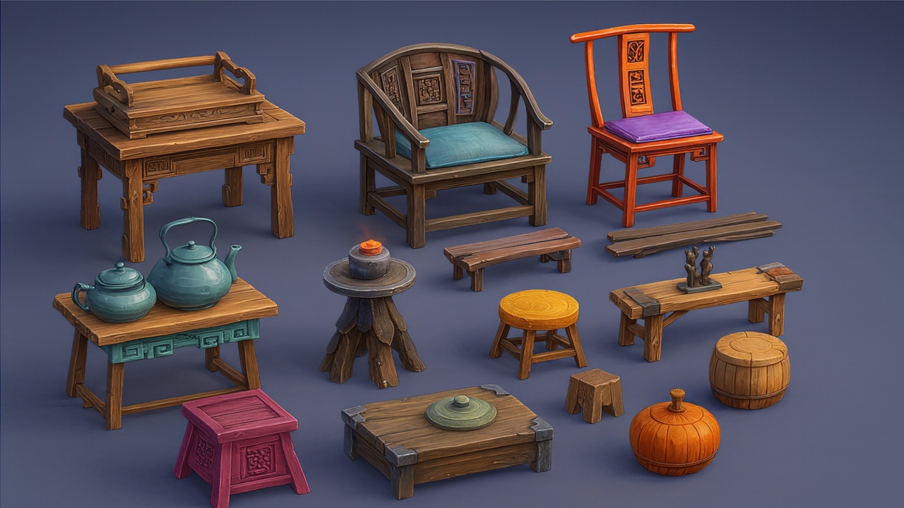 Media 1 for listing Stylized Furniture Set 2🪑