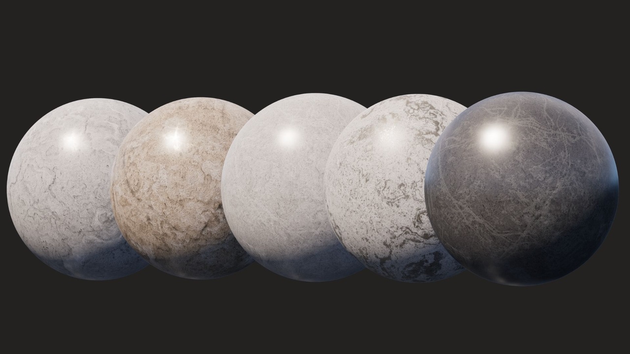 Media 1 for listing Realistic Marble Materials Pack V5