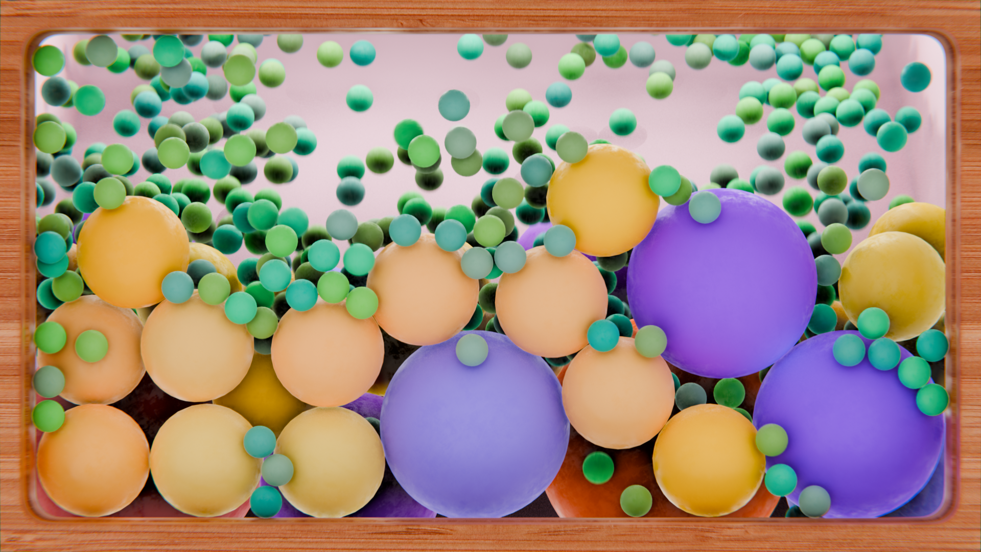Colorful Balls Simulation - Full Blender Scene with Rigid Body | Fab