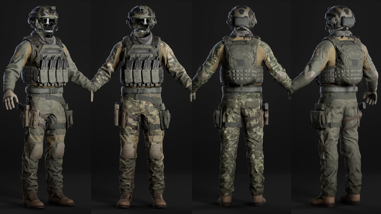 Media 1 for listing Forest Military Outfit 02 - Metahuman
