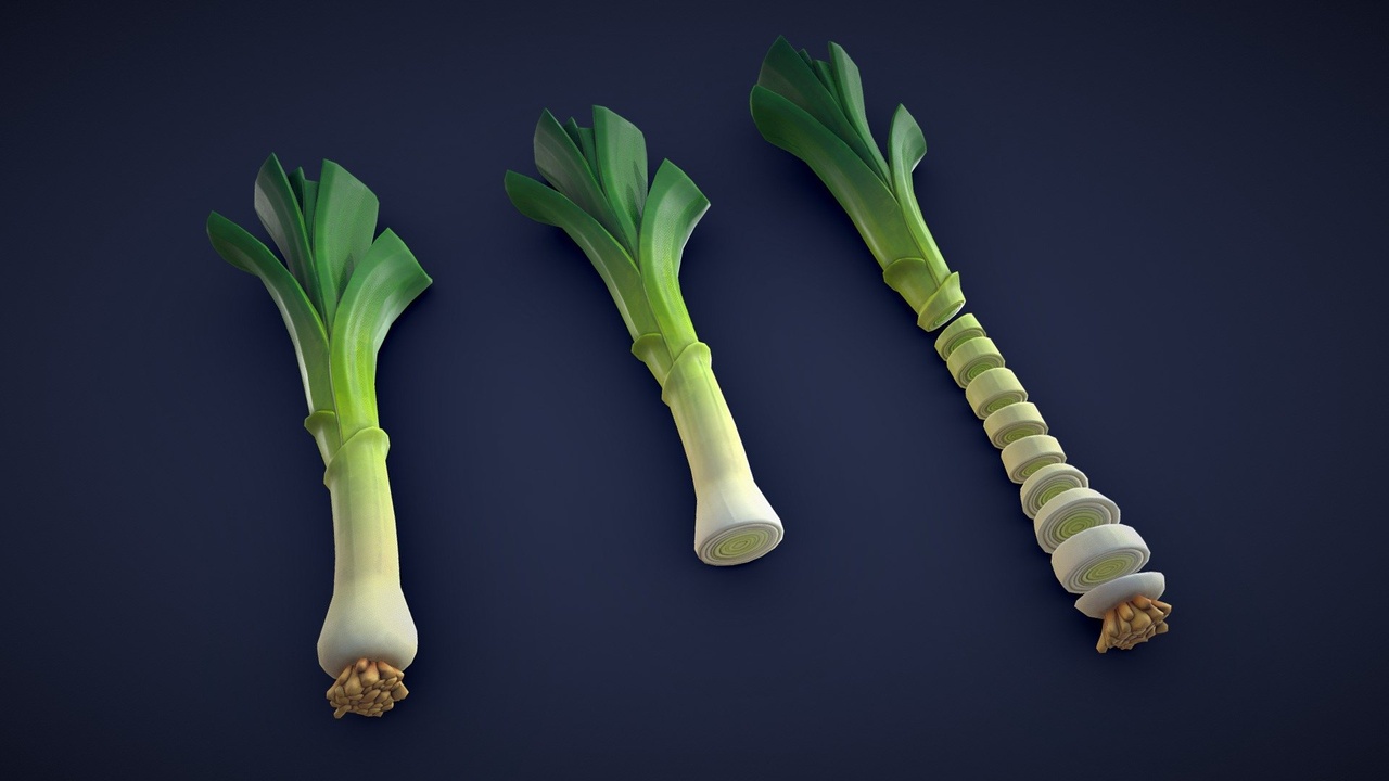 Stylized Leek - Game Ready 제품 등록을 위한 미디어 1개