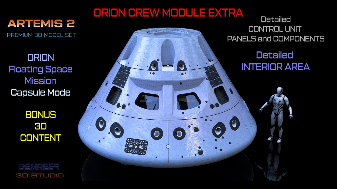 Media 1 for listing Artemis 2 Orion Crew Module - Interior Exterior