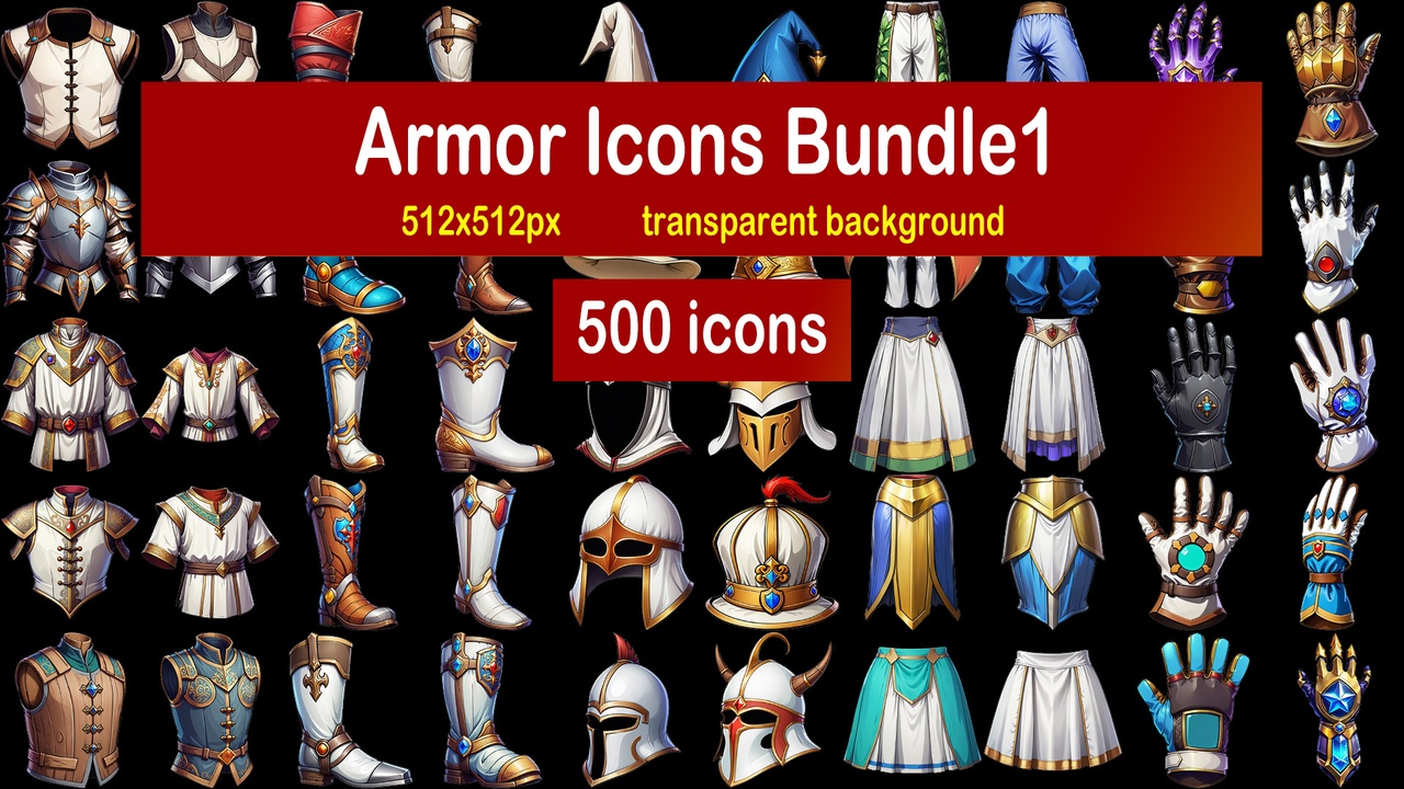 Media 1 for listing Armor Icons Bundle1