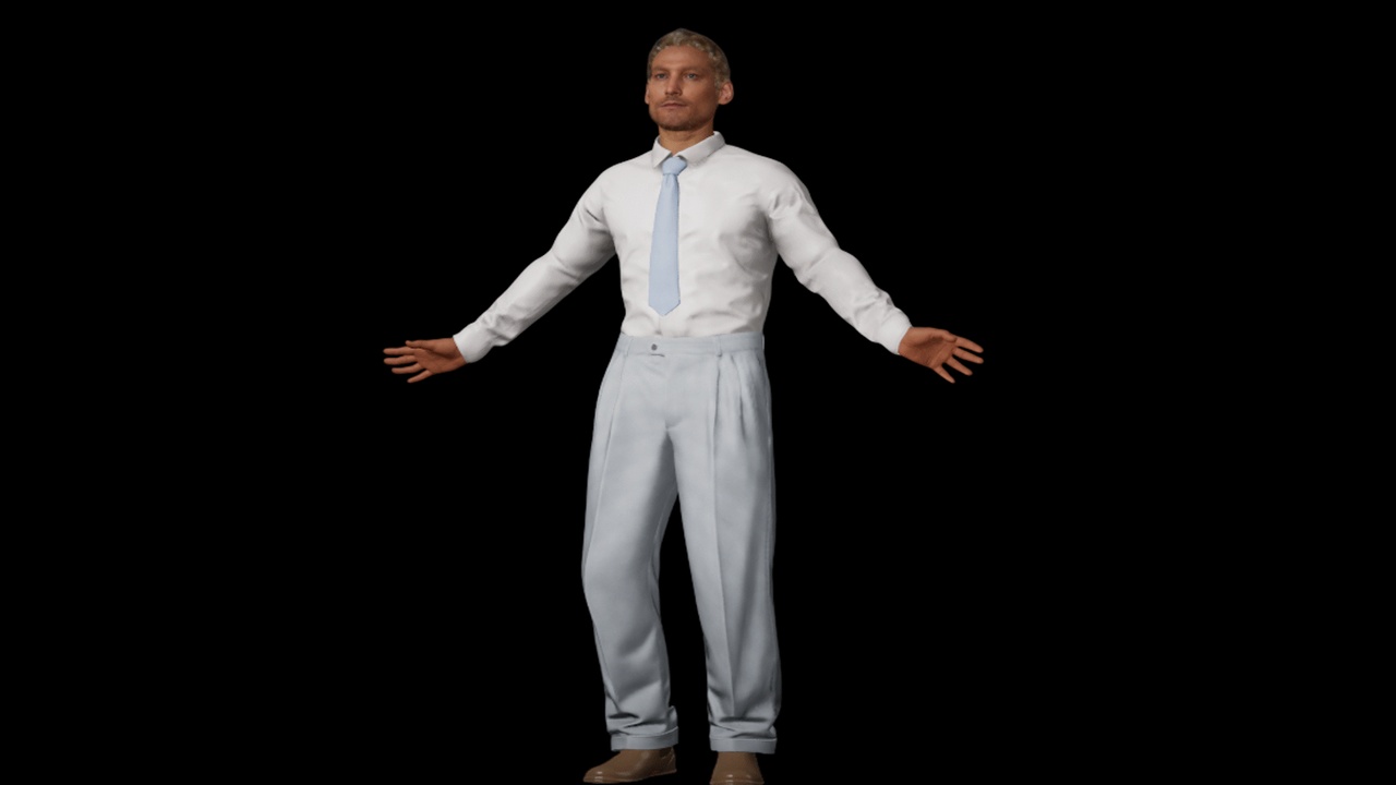 Media 1 for listing Realistic Formal Shirt And Tie - Metahuman Compatible