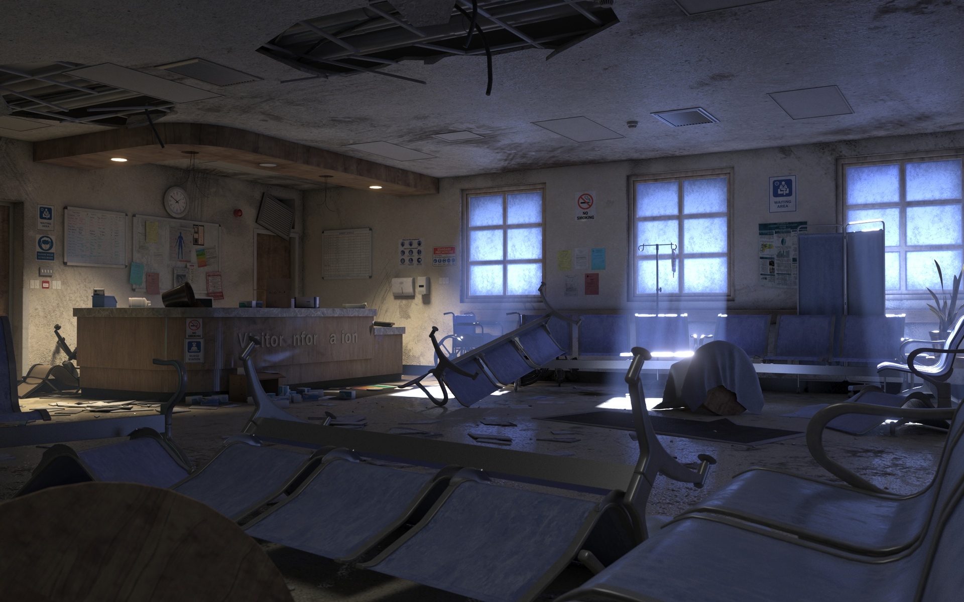Media 1 for listing Abandoned Hospital Lobby