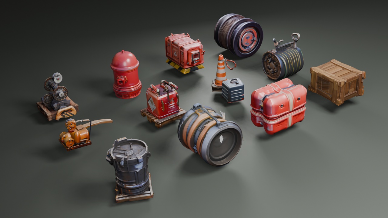 Media 1 for listing Stylized Industrial Components Set 6🏭