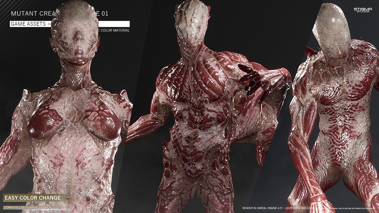 Media 1 for listing Mutant Creature Bundle 01 - Game Assets + Extra