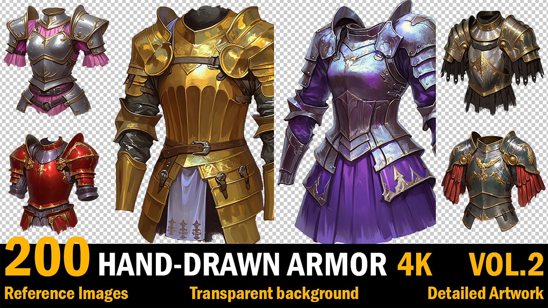 Armor Design Simulation Hand-Drawn Style Armor Collection V2 | Fab