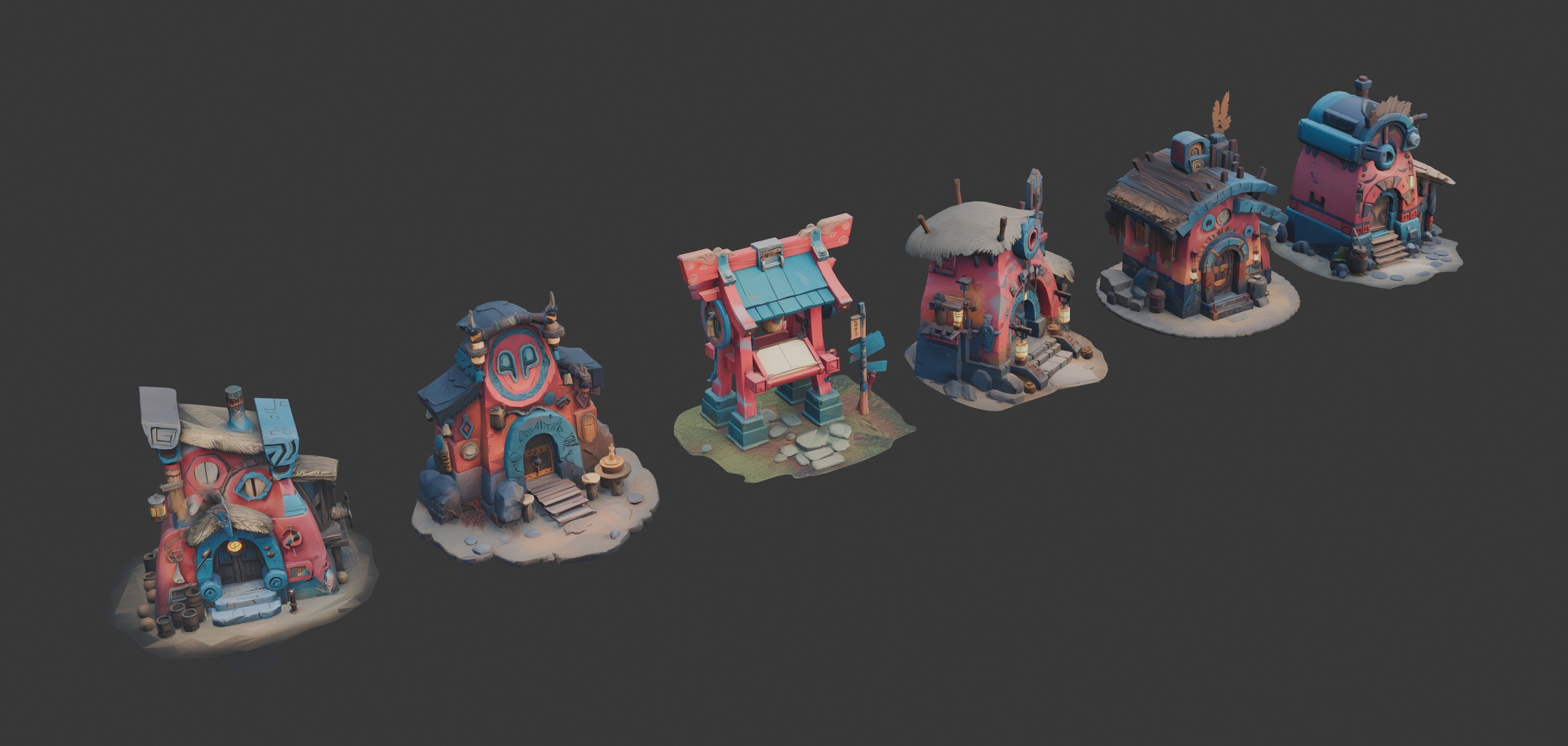 Media 1 for listing Stylized Fantasy Architecture Set